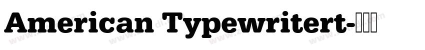 American Typewritert字体转换